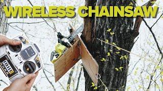 This Remote Control Chainsaw Cuts Really High Branches