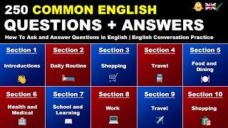 250 Common English Questions and Answers | How To Ask and Answer Questions in English