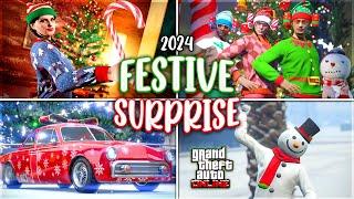 ALL *LIMITED TIME* CHRISTMAS CONTENT IN GTA 5 ONLINE! (Festive Surprise Update 2024)