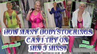 How Many Bodystock1ngs - Mini Skirts & Dresses Can I Try on in 5  Minutes?...Curvy Try On Haul