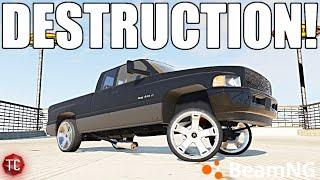 BeamNG.Drive: DESTROYING A SQUATTED Dodge Ram 1500! (Dropped It From SPACE)