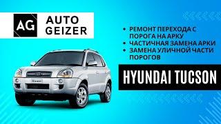 Ремонт и замена арок и порогов на Hyundai Tucson 1