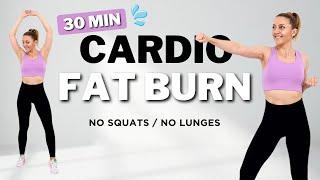 30 Min CARDIO AEROBICS WORKOUTNo JumpingNo SquatsEasy Exercises To Lose Fat