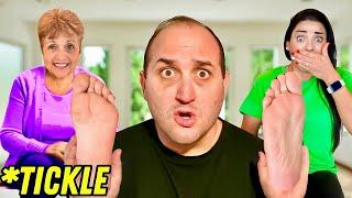 Tickle feet challenge with extreme punishments