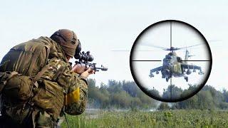 An elite Ukrainian sniper is hunting Russians at the Russian base in Kursk!