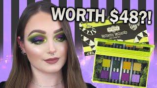 Worth $48?? MELT COSMETICS X BEETLEJUICE RECENTLY DECEASED PALETTE REVIEW AND TUTORIAL