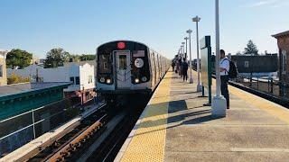 BMT Jamaica Line | R42, R160 ,R179 (J) and (Z) Trains AM rush hour action at Norwood Avenue