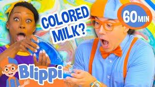 Color Changing Milk?! Blippi and Meekah's Color Learning Fun | Kids TV | Educational Videos for Kids