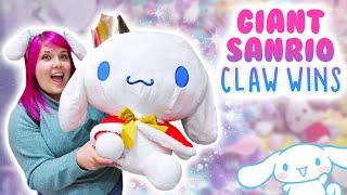 GIANT Sanrio claw machine wins in Japan!