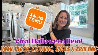 TEMU HALLOWEEN HAUL | Home Decor, Clothing, Shoes & Crafting Items | Plus VIRAL Halloween Item!