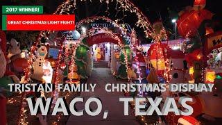 “Little Oasis” Tristan Family #Christmas Display; Waco, Texas 4K Walking Tour #christmaslights2024