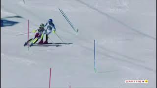 Shiffrin-Liensberger 1 run SL Cortina 2021
