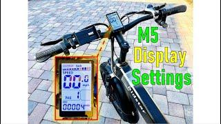 M5 controller settings for eBike - Ridstar MG01 1000W - Vitilan V3