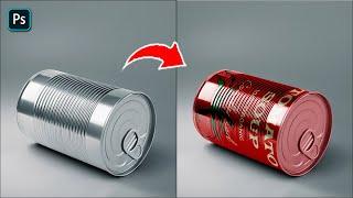 How To Make TIN CAN MOCKUP In Photoshop | SILVER TIN CAN MOCKUP Photoshop Tutorial