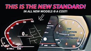 BMW has discontinued the Analog Instrument cluster | Live Cockpit is Standard New Option