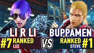 T8  LI R LI (#7 Ranked Lee) vs BUPPAMEN (#1 Ranked Steve)  Tekken 8 High Level Gameplay