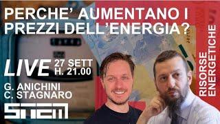 Perché aumentano i prezzi dell'energia?