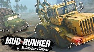 MULTIPLAYER LOG HAULING & WINCH PULLING! - Spintires: MudRunner Multiplayer Gameplay