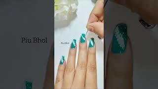 Easy Nail art designs at home  #nailart #piubhol #shorts