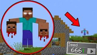 I FOUND SCARY *KILLER HEROBRINE* IN MINECRAFT  | MINECRAFT SCARY SEED 666