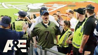 "Kicked Out for What?!" Foul-Mouthed Fan Fights Stadium Ejection | Stadium Lockup | A&E