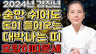 2024년 갑진년 호랑이띠 신년운세숨만 쉬어도 돈이 들어와 대박나는 호랑이띠운세! 50년생 62년생 74년생 86년생 / 75세 63세 51세 39세 호랑이띠 운세