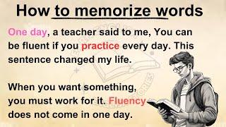 How to memorize words | Graded reader || Improve Your English | Learn English Through Story Level 1