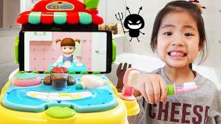 Eating Veggies and Brushing Teeth!! Seoeun Plays with Kongsuni Food Tray