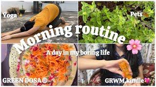 YogaMorning RoutineGREEN DosaREADINGGRWM 2 go 2 bed|#food #yoga #skincare #love #trending #dosa