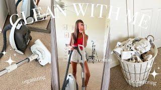 DEEP CLEAN MY ROOM WITH ME *cleaning motivation* | deep cleaning + organizing