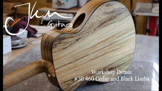 Workshop Demo: #30 Cedar and Black Limba Empire 460 Model Acoustic Guitar Hand Made Custom Shop