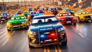 Police Cars Ultimate Mega Racing Challenge - Catching Fake Police - Who Will Win? Hero Cars Episodes