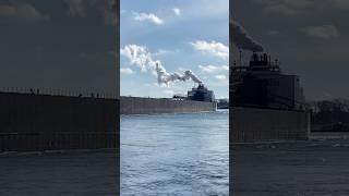 The James R Barker Saying Hello Before Traveling Under The Bluewater Bridge into Lake Huron.