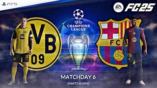 Borussia Dortmund - Barcelona ️ Champions League 2024/25 Match Sim ft. Lamine Yamal | FC 25