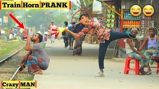 Update Viral Train Horn PRANK 2022 | Best of Train Horn Prank Reaction on Public | By - ComocaL TV