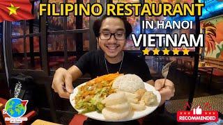  Vietnamese FIRST TIME Eating in a FILIPINO RESTAURANT - Hanoi, Vietnam #filipinofood