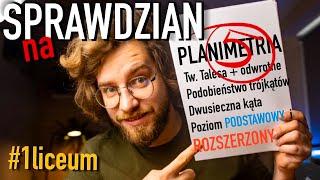 SPRAWDZIAN na 5️Planimetria: Tw. Talesa, podobieństwo trójkątów, tw. o dwusiecznej, wielokąty