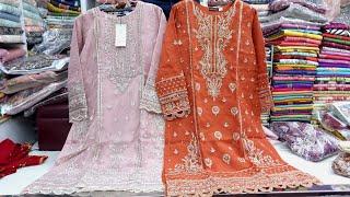 Pakistani Sadabahar Stitched Organza Three Piece | PAKISTANI dresses in Bangladesh | Dress