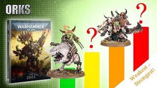 ORKS Units RATED Tier List in 10th Edition Codex - Strongest + Weakest Datasheets