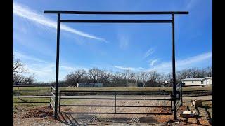 Pipe entry, overhead, auto gate