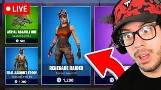 LIVE! -  OG RENEGADE RAIDER ITEM SHOP in FORTNITE!