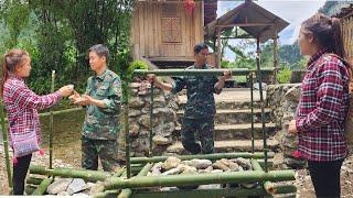 real life of husband, sowing rice. building a bridge across the river for his wife