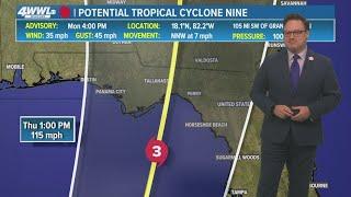 Monday 6PM Tropical Update: Latest tracking on possible hurricane in the Gulf