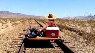 Rail Cart ride on abandoned Eagle Mountain Railroad in Southern California