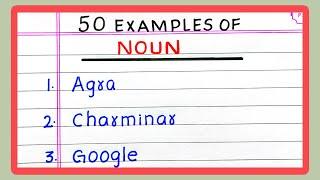 Examples of NOUNS in English Grammar | 10 | 20 | 30 | 50 Examples of NOUN | NAMING WORDS