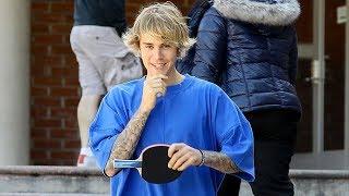 Justin Bieber Plays Ping Pong, Eats Poke