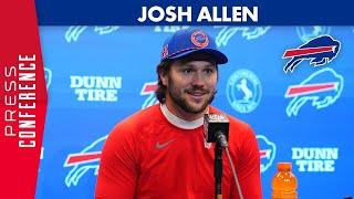 Josh Allen Talks Tough Division Win vs Patriots, his injury status, and more! | Buffalo Bills