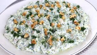 Salatalıklı kabak mezesi