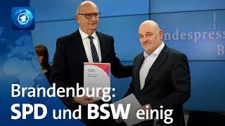 Brandenburg: SPD und BSW einigen sich auf Koalitionsvertrag