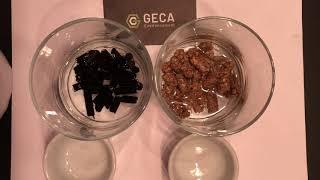 Comparing the hydrophobicity of black and white pellets